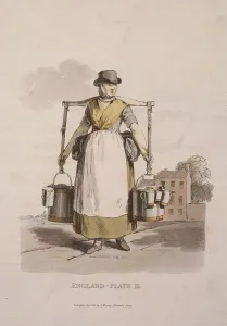 Pail Prints: A milkmaid, Provincial Characters, 1813