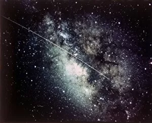 Constellation Gallery: Milky Way in the Sagittarius region with meteor streak. Creator: NASA