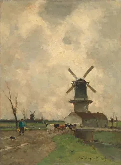 Weissenbruch Jan Hendrik Prints: The Mill, 1870-1903. Creator: Jan Hendrik Weissenbruch