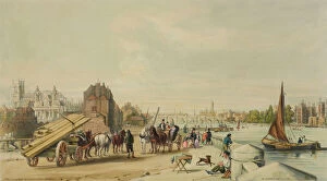 Horsedrawn Collection: Millbank, Westminster, London, 1840. Creator: William Parrott