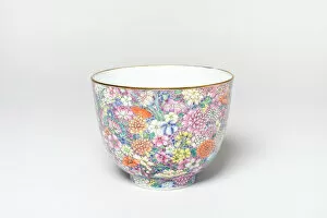 Rose Gallery: Mille-Fleurs Flower Bowl, Qing dynasty (1644-1911), Jiaqing reign mark and period