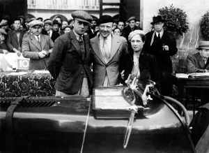 Eddie Hall Prints: Mille Miglia 1934, MG Magnette. Eddie Hall in centre