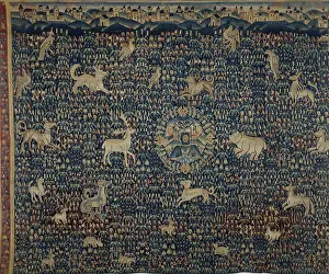 Wool Prints: Millefleurs Tapestry, Early16th century. Creator: Anonymous master