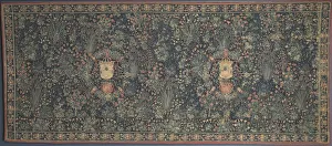 Early 16th Century Prints: Millefleurs Tapestry with Medici Coat of Arms, 1520s. Creator: Unknown