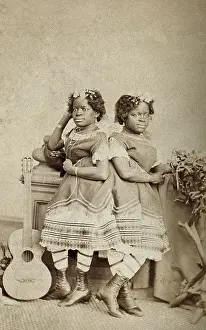 1871 Prints: The Millie-Christine sisters, conjoined twins, standing, c1871. Creator: Unknown
