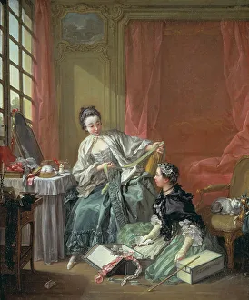 Gathered Prints: The Milliner, 1746. Creator: Francois Boucher