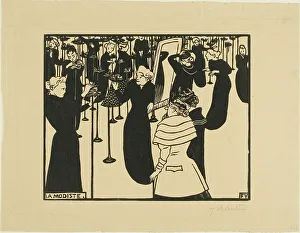 Milliners Prints: The Milliner, 1894. Creator: Félix Vallotton