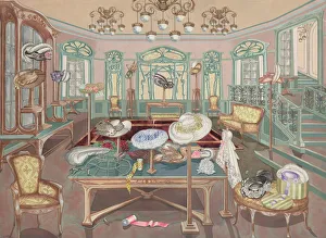 Choice Gallery: Millinery Shop, 1905, 1935 / 1942. Creator: Perkins Harnly