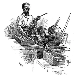 Mint Prints: Milling the edges of coins, Royal Mint, London, 1891