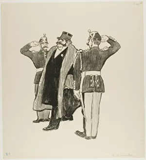 Gendarme Prints: One Hundred Million, February 1894. Creator: Theophile Alexandre Steinlen