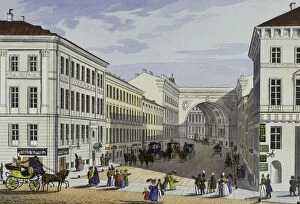 Petersburg Collection: Millionnaya Street and Kotomin House in Saint Petersburg, First half of the 19th cent Artist