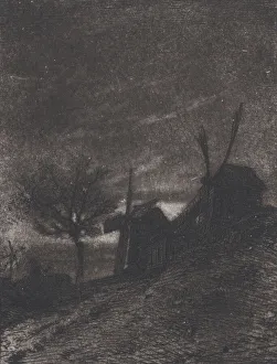 Windmills Prints: Mills at Montmartre, 1846. Creator: Charles Emile Jacque