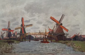 Wind Mill Prints: Mills at Westzijderveld near Zaandam, 1871. Artist: Monet, Claude (1840-1926)