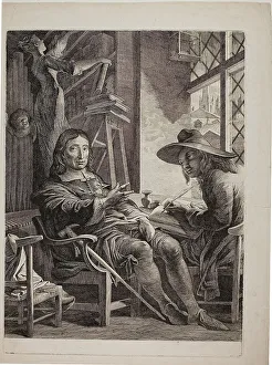 Composing Prints: Milton Dictating to Ellwood the Quaker, 1804/05. Creator: James Barry