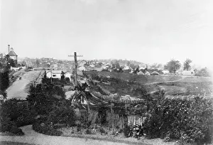 Lestrange Robert Augustus Henry Prints: Milton Road and Milton Brewery, Brisbane, Queensland from John Fenwick's house, 1881