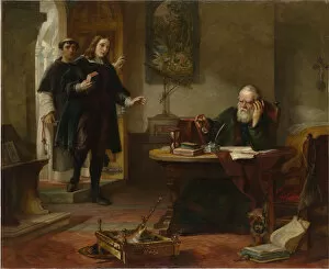 Court Collection: Milton visiting Galileo when a prisoner of the Inquisition, 1847