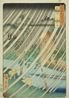 Mimasaka Province: Yamabushi Valley (Mimasaka, Yamabushidani), from the series Famous Pla... 1853. Creator: Ando Hiroshige. Mimasaka Province: Yamabushi Valley (Mimasaka, Yamabushidani), from the series Famous Pla... 1853