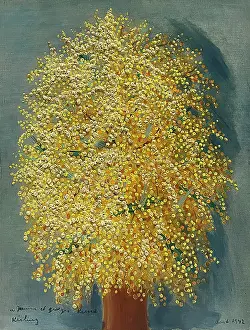 Bunch Of Flowers Prints: Mimosas, 1942. Creator: Kisling, Moise (1891-1953)