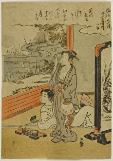 Koryusai Isoda Prints: Mimosuso River in Ise Province (Mimosusogawa, Ise), from the series Fashionable