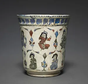Kashan Prints: Minai Beaker with Seated Princes, 1180-1220. Creator: Unknown