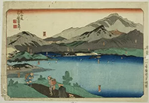 Shukuba Gallery: Minakuchi, Ishibe, Kusatsu, Otsu, and Kyoto, from the series 'Famous Places on the... c. 1830 / 35