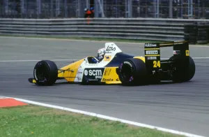 Minardi Ford DFR M189, Luis-Perez Sala, 1989 British Grand Prix. Creator: Unknown Minardi Ford DFR M189, Luis-Perez Sala, 1989 British Grand Prix. Creator: Unknown