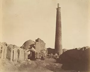 Minarets Gallery: [Minaret of the Chief Mosque at Damghan, 1026-1029], 1840s-60s