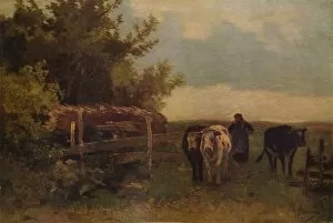 Anton Mauve Gallery: Minding Cows, Herisson, c1869, (1938). Artist: Anton Mauve