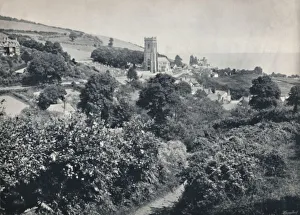 Avon Prints: Minehead - View of the Village and Church, 1895