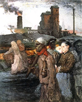 Factory Worker Gallery: The Miners, c1920. Artist: Jules Besson