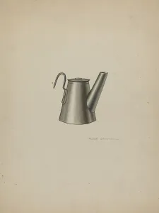 Miners Lamp Prints: Miners Oil Lamp, 1935 / 1942. Creator: Rose Campbell-Gerke