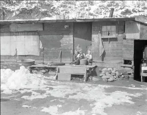 Washtub Prints: Miner's shack, Blue Blaze coal mine