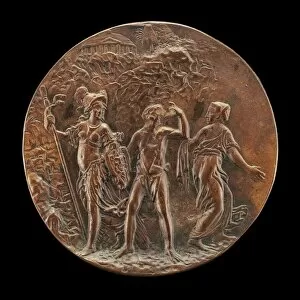 Minerva, Hercules, and Vice [reverse], c. 1571. Creator: Antonio Abondio