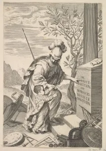 Instructor Prints: Minerva Instructs the Dauphin, 1640. Creator: Claude Mellan