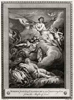 Minerva protecting Telemachus, and preserving him from the Shafts of Love, 1775.Artist: W Walker