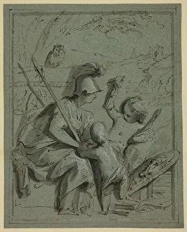 Minerva with Two Putti, n.d. Creator: Jacob de Wit