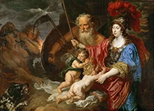 Minerva and Saturn protecting Art and Science from Envy and Falsehood