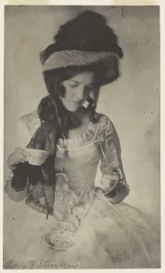 Saucers Prints: The Miniature, 1900-1910. Creator: Mary R Stanbery