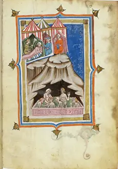 Hot Spring Prints: Miniature from De balneis puteolanis by Petrus de Ebulo