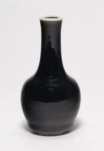 Awata Ware Prints: Miniature Bottle-Shaped Vase, Qing dynasty (1644-1911) or later. Creator: Unknown