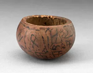 Inca Gallery: Miniature Bowl Incised and Painted with Geometric Motifs, A.D. 1400 / 1450