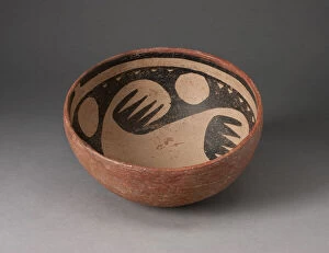 Arizona Collection: Miniature Bowl with Interior Bird-Wing Motif, A.D. 1250 / 1400. Creator: Unknown
