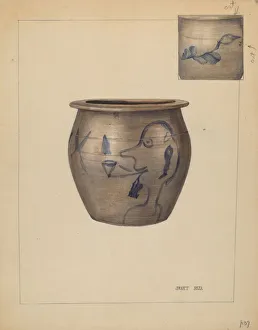 Na And Xef Prints: Miniature Crock, c. 1937. Creator: Janet Riza