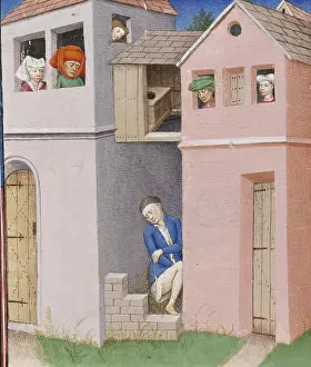 Anonymous Master Prints: Miniature from Decameron by Giovanni Boccaccio, 15th century. Creator: Anonymous master