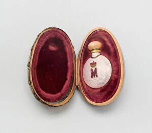 Jeweler Gallery: Miniature Easter Egg with Scent Bottle, Saint Petersburg, Before 1899