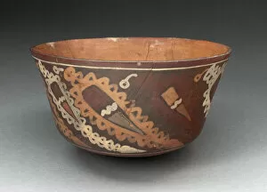 Capsicum Collection: Miniature Flared Bowl Depicting Abstract Peppers with Decorative Motifs, 180 B.C. / A.D