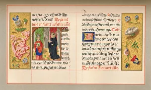 Book Of Hours Gallery: Miniature with floral borders, (1849). Creator: Kellerhoven
