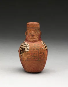 Miniature Jar in the Form of a Figure Wearing a Tunic, A. D. 600 / 1000. Creator: Unknown