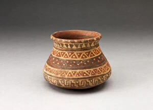 Inca Gallery: Miniature Jar with Rows of Geometric Motifs, A.D. 1450 / 1532. Creator: Unknown