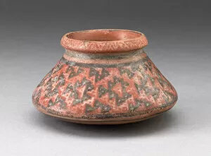 Inca Gallery: Miniature Jar with Textile Pattern or Abstract Fish Motifs, A.D. 1450 / 1532